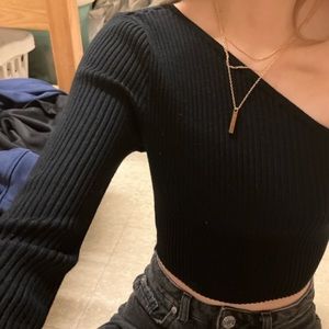 Kendall and Kylie Asymmetrical One Shoulder Crop Top